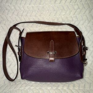 Dooney and Bourke Y169 Small Flap Bag in Plum